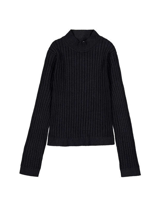 Knit Mockneck- Black