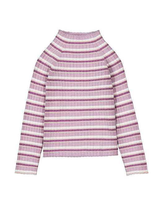 Knit Mockneck- Violet Mix