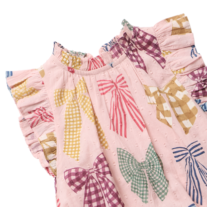Patterned Bows- Harper Dress