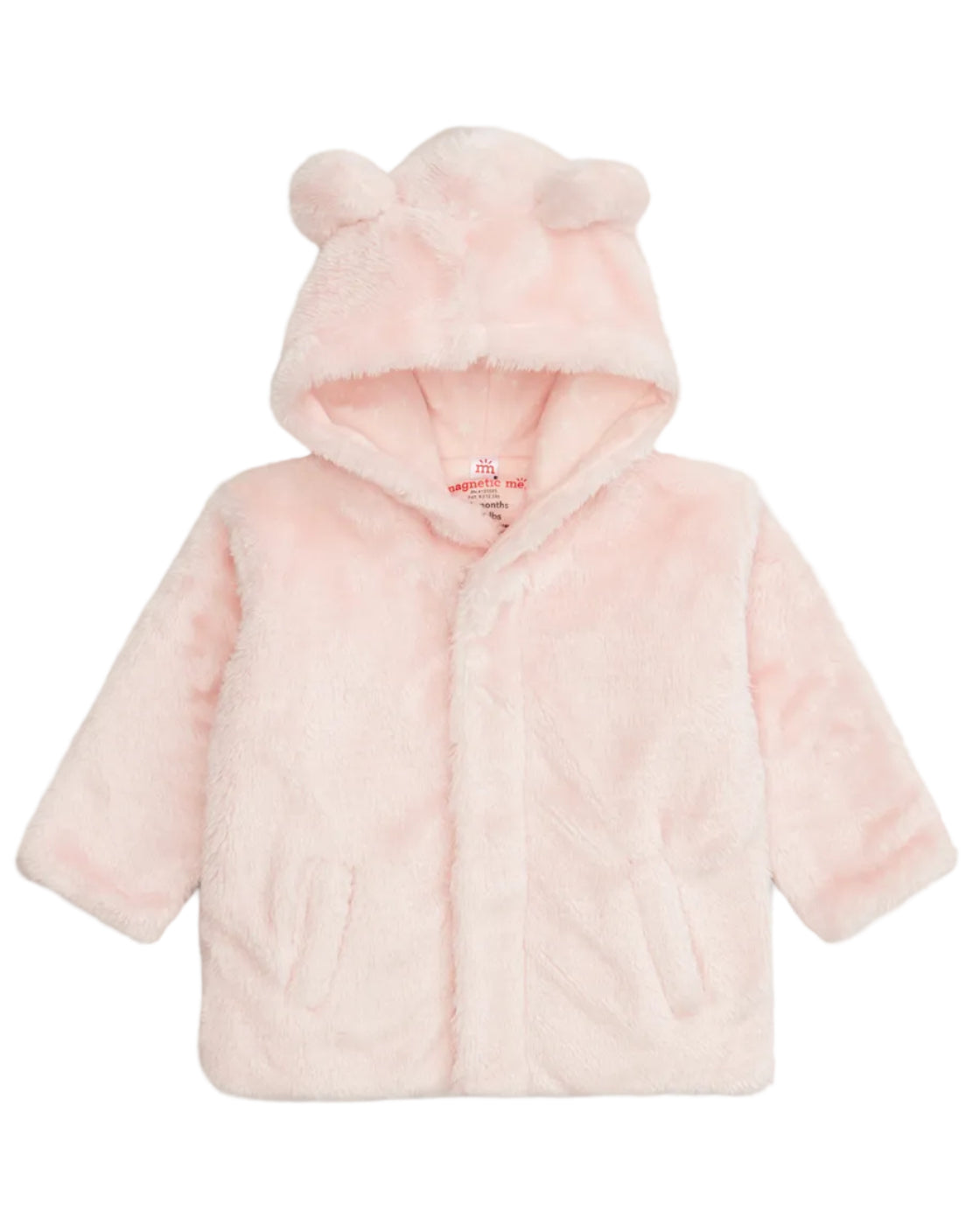 Pink Blossom Minky Magnetic Bear Jacket