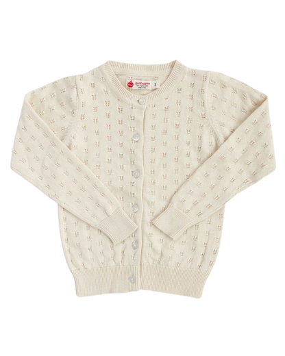Pointelle Ivory Cardigan