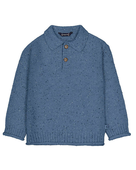 Polo Sweater- Indigo