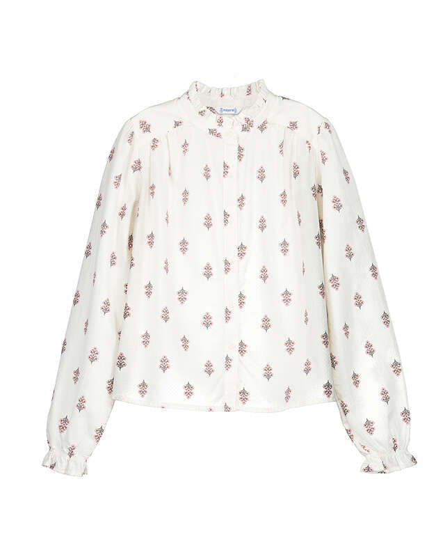 Printed Jacquard Blouse- Macchiato