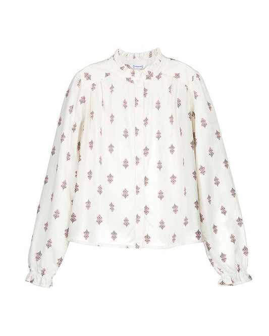 Printed Jacquard Blouse- Macchiato