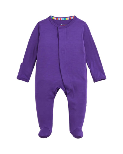 Purple Solid Modal Footie