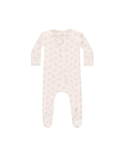 Pink Blossom Modal Zip Footie