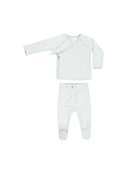 Fog Wrap Top + Footed Pant Set