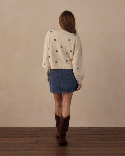 Womens Cheyenne Tulip Cardigan Midnight Daisies