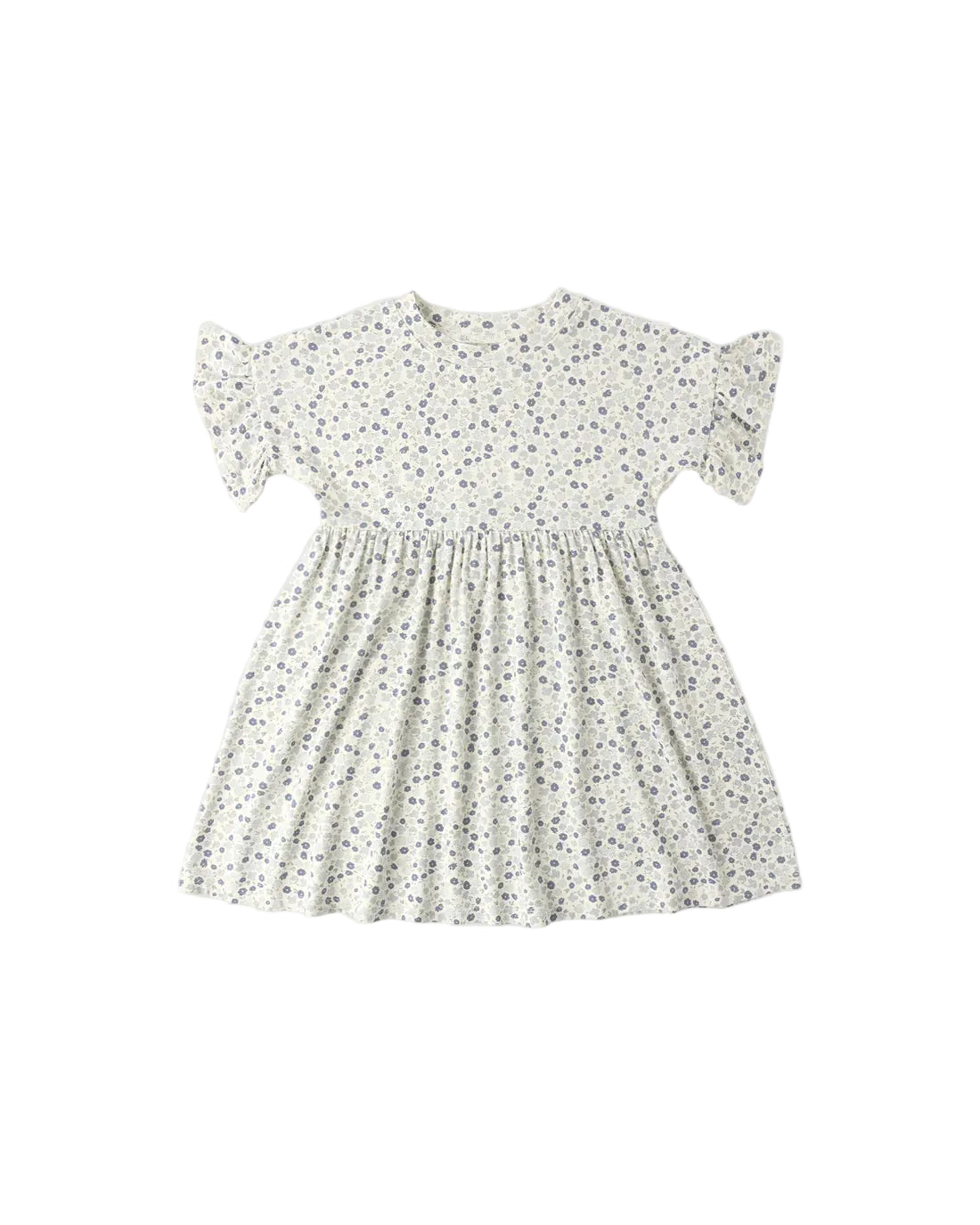 Blue Ditsy Babydoll Dress