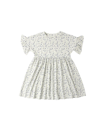 Blue Ditsy Babydoll Dress