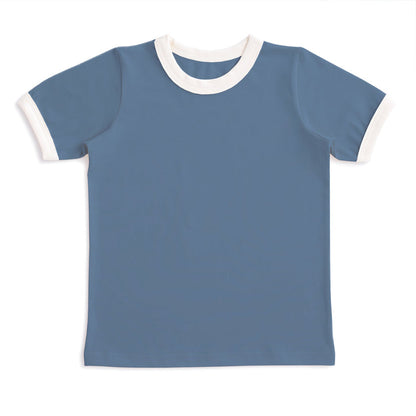 Ringer Tee- Solid Lake Blue