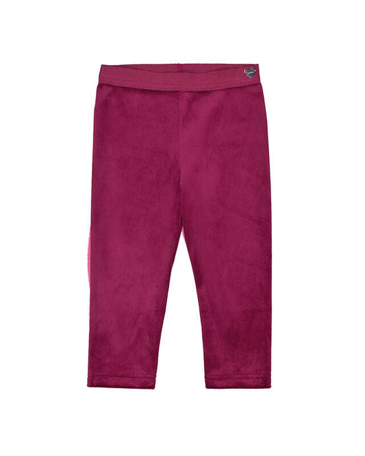 Basic Velvet Leggings- Raspberry