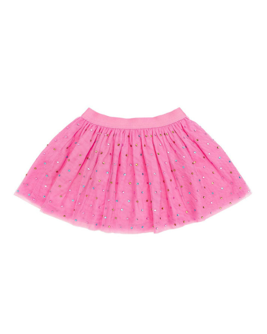 Raspberry Rhinestone Tutu Skirt
