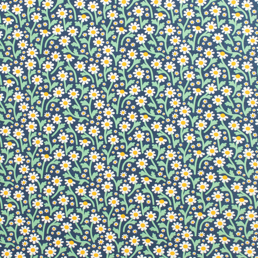 Bike Shorts - Bold Daisies Navy