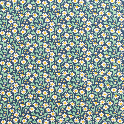 Bike Shorts - Bold Daisies Navy