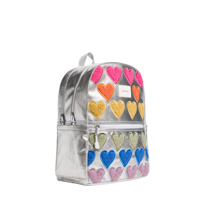 Kane Double Pocket Backpack- Happy Fuzzy Hearts