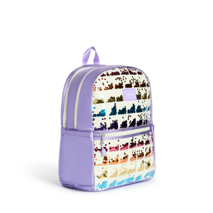 Kane Double Pocket Backpack- Lilac Quilt