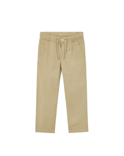 Mocha Linen Relaxed Chino Pants