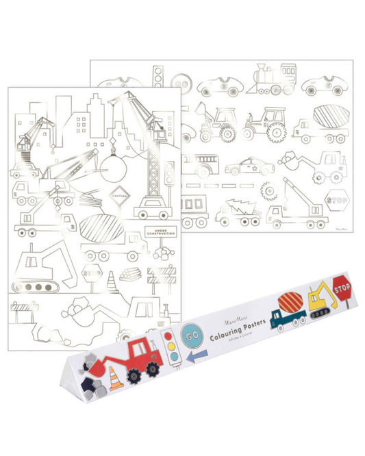Construction Coloring Posters