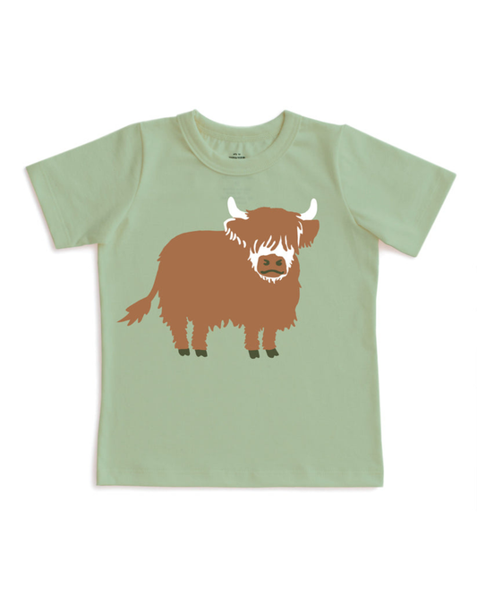 Short Sleeve Tee - Highland Cow Meadow