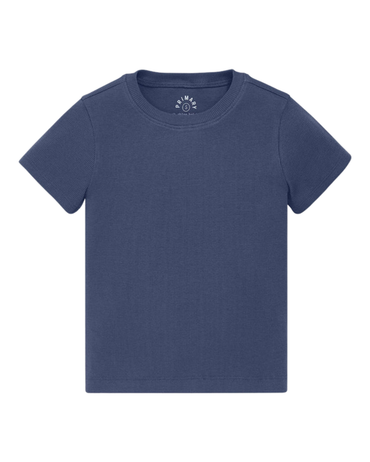 Sun-Washed Navy Ribbed Tee