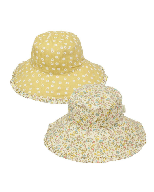 Petal Ruffle Reversible Sun Hat 3-6 Years
