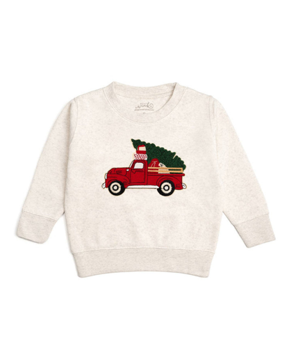 Christmas Truck Patch Sweatshirt