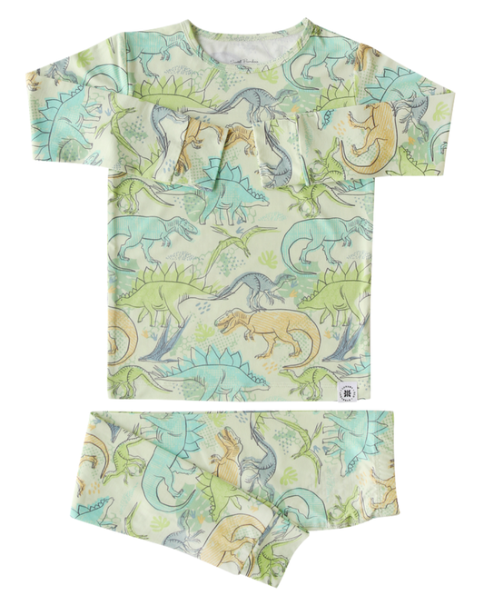 Neon Dino Sweet Bamboo Pajamas