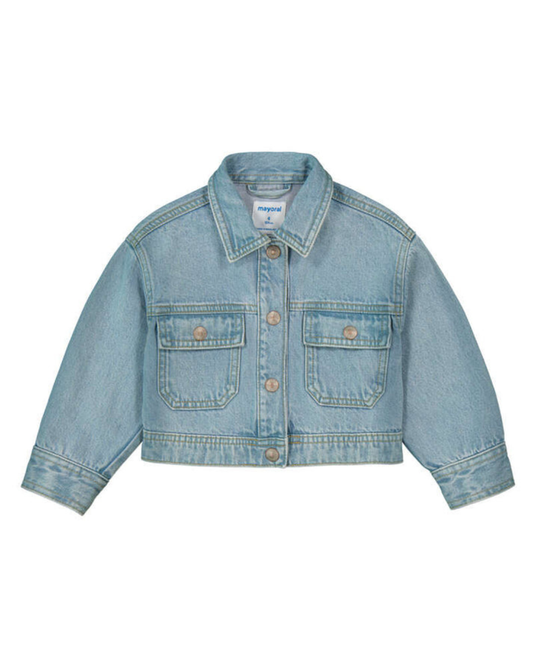 Light Denim Cropped Jacket