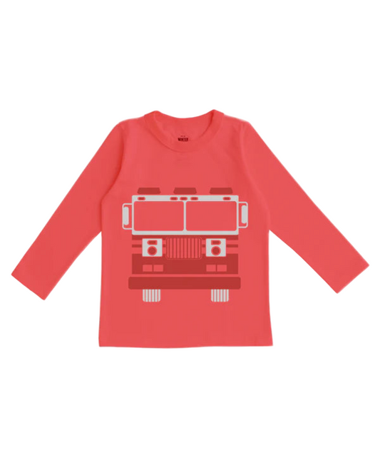 Firetruck Scarlet Red Long-Sleeve Tee