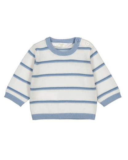 Blue Stripe Knit Sweater