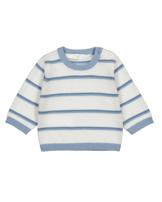 Blue Stripe Knit Sweater