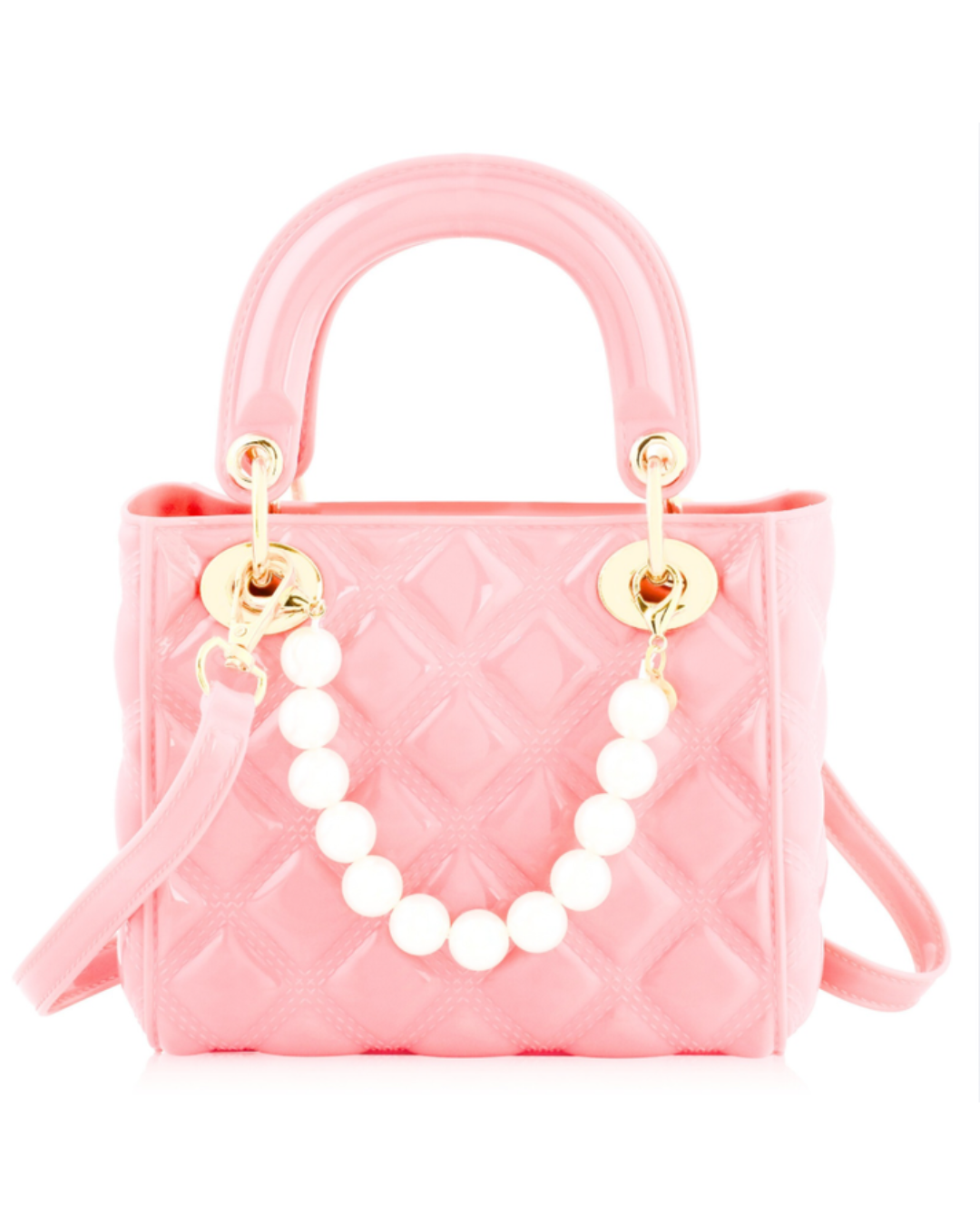 Pearl Ballet Pink Quilted Purse