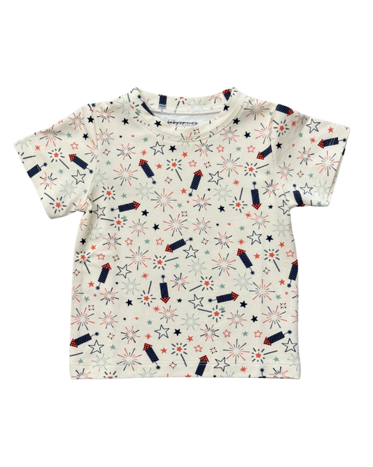 Boy Short Sleeve Tee Fireworks