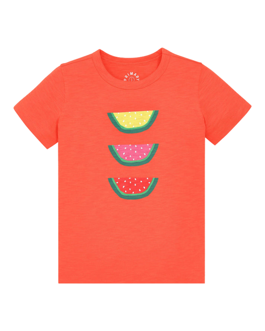 Hot Coral Melon Slices Tee