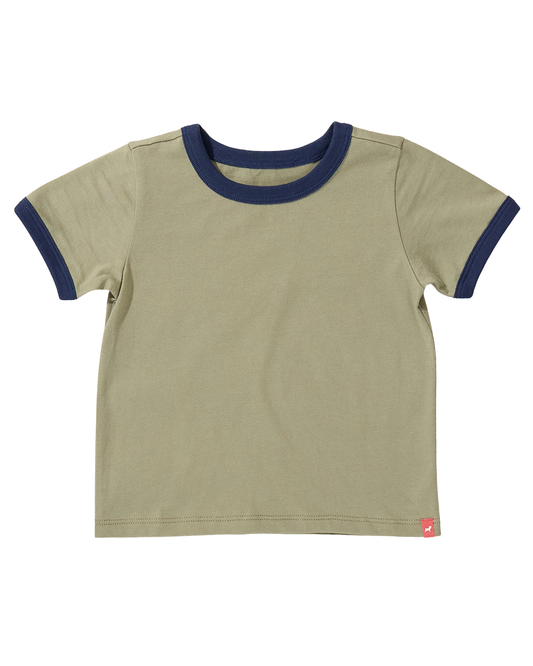 Adventure Ringer Olive T-Shirt