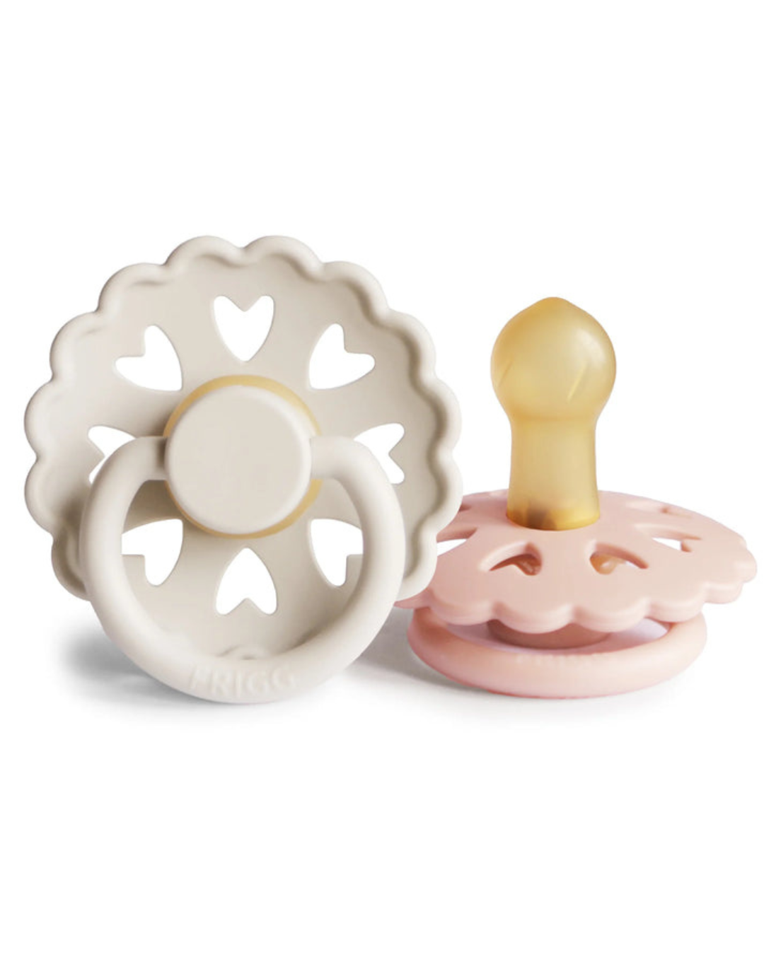 FRIGG Andersen Fairytale Natural Rubber Pacifier 2-Pack - Cream/Blush