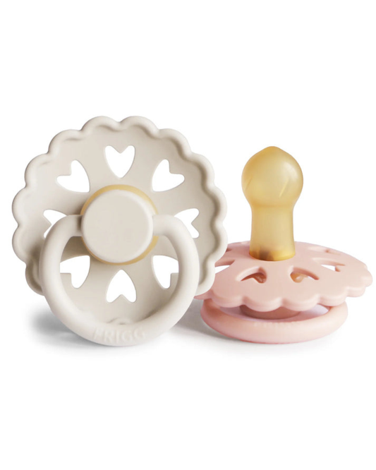 FRIGG Andersen Fairytale Natural Rubber Pacifier 2-Pack - Cream/Blush