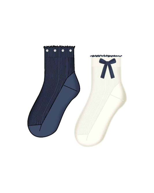 2 Sock Set- Navy