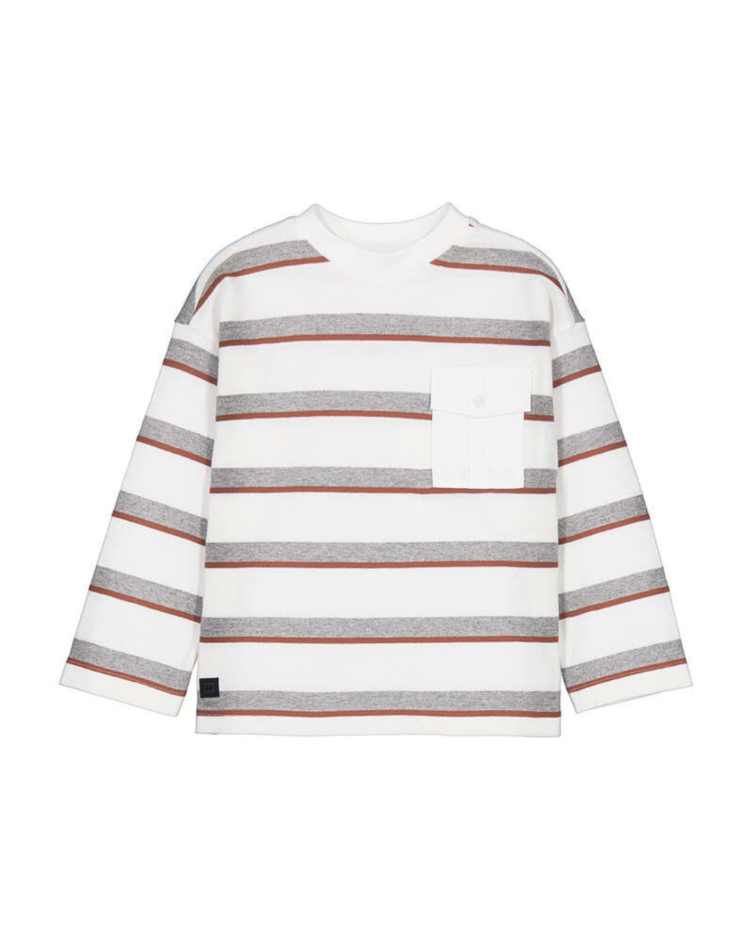 Long Sleeve Stripes T-Shirt- Cream