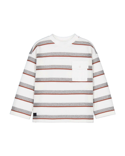 Long Sleeve Stripes T-Shirt- Cream