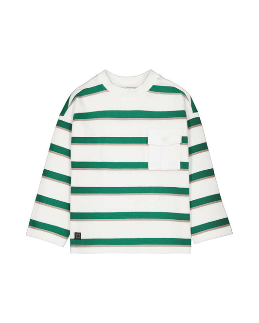 Long Sleeve Stripes T-Shirt- Tofu