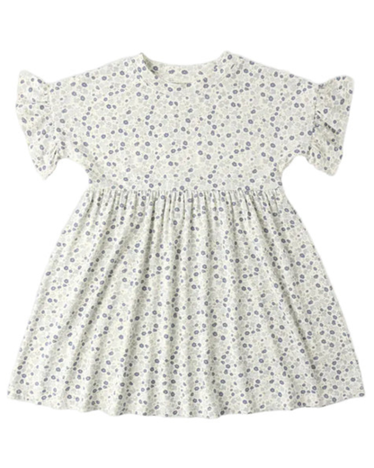 Blue Ditsy Babydoll Dress