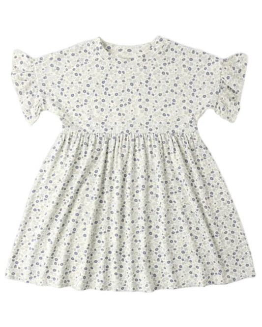 Blue Ditsy Babydoll Dress