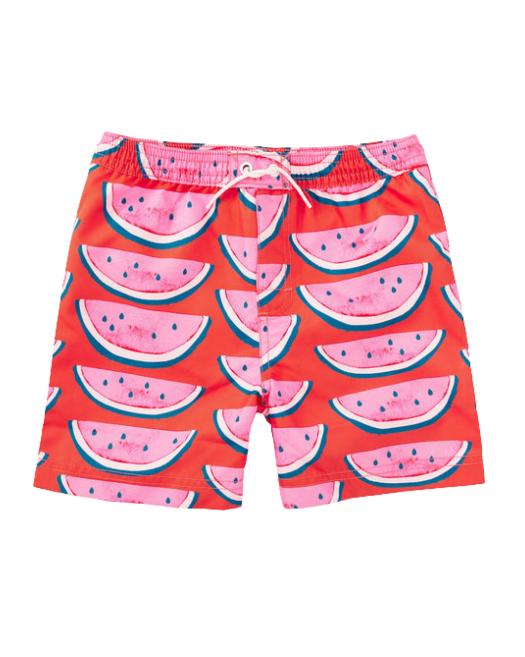 Mid Length Swim Trunks - Watermelon Slices