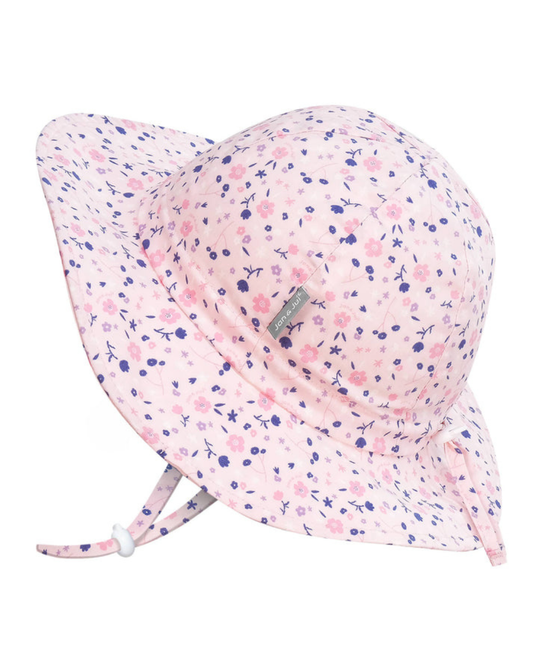 Pink Blossoms Cotton Floppy Sun Hat
