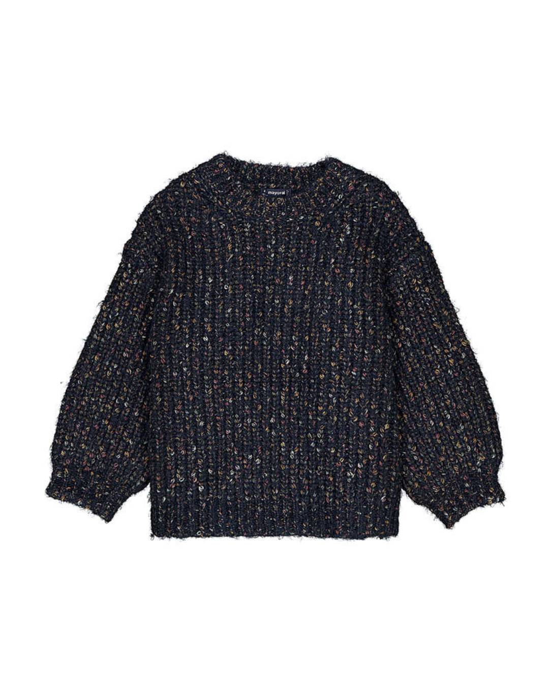 Tweed-knit Sweater- Ink