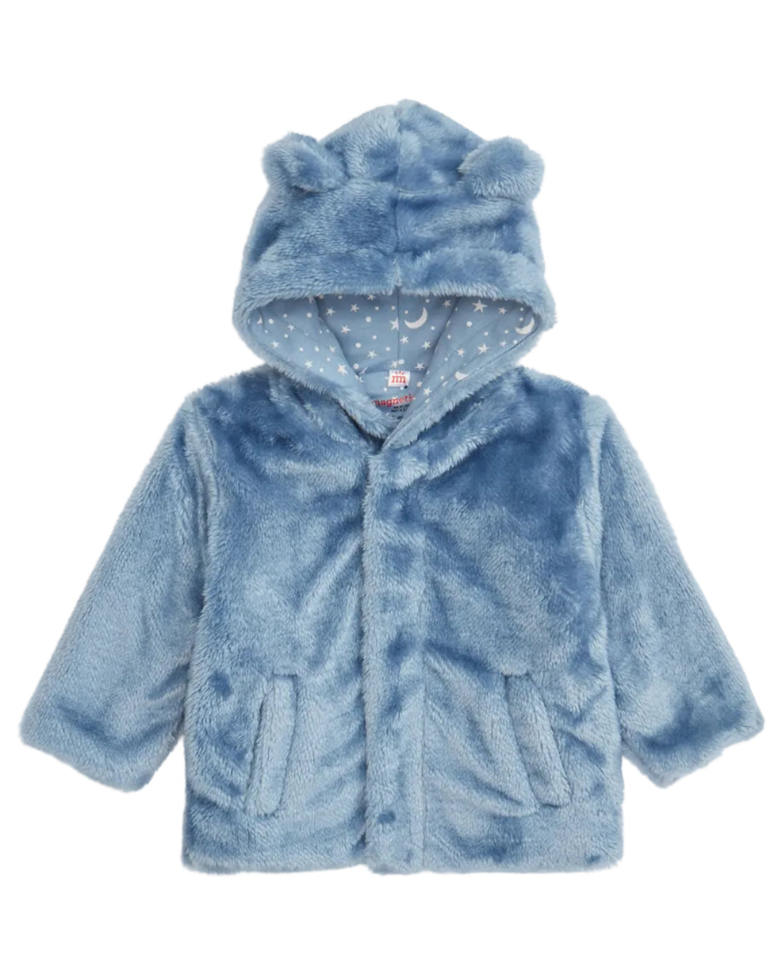 Winter Sky Minky Magnetic Bear Jacket
