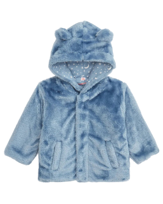 Winter Sky Minky Magnetic Bear Jacket