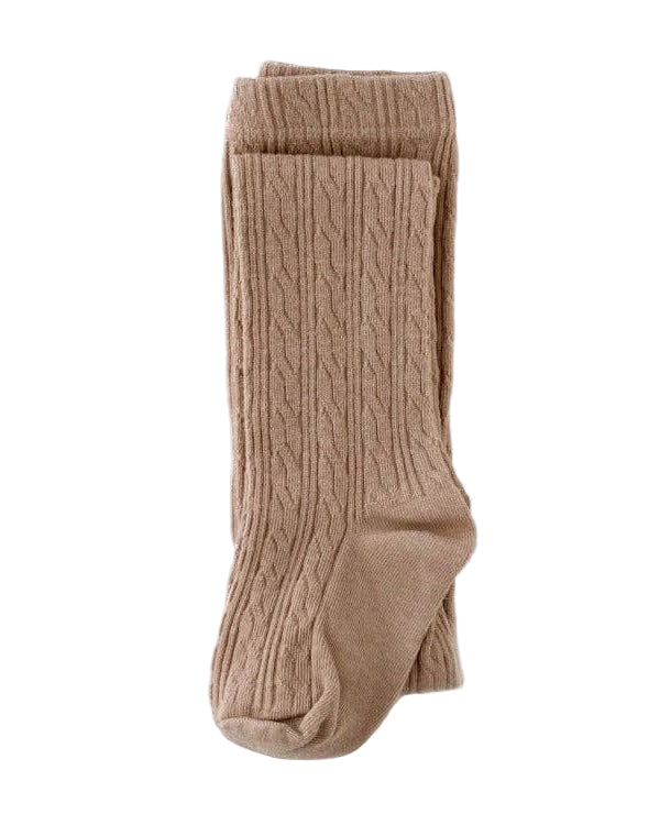 Oat Cable Knit Tights